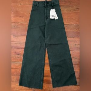 Marine straight Zara jeans dark green
